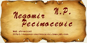Negomir Pečinoćević vizit kartica